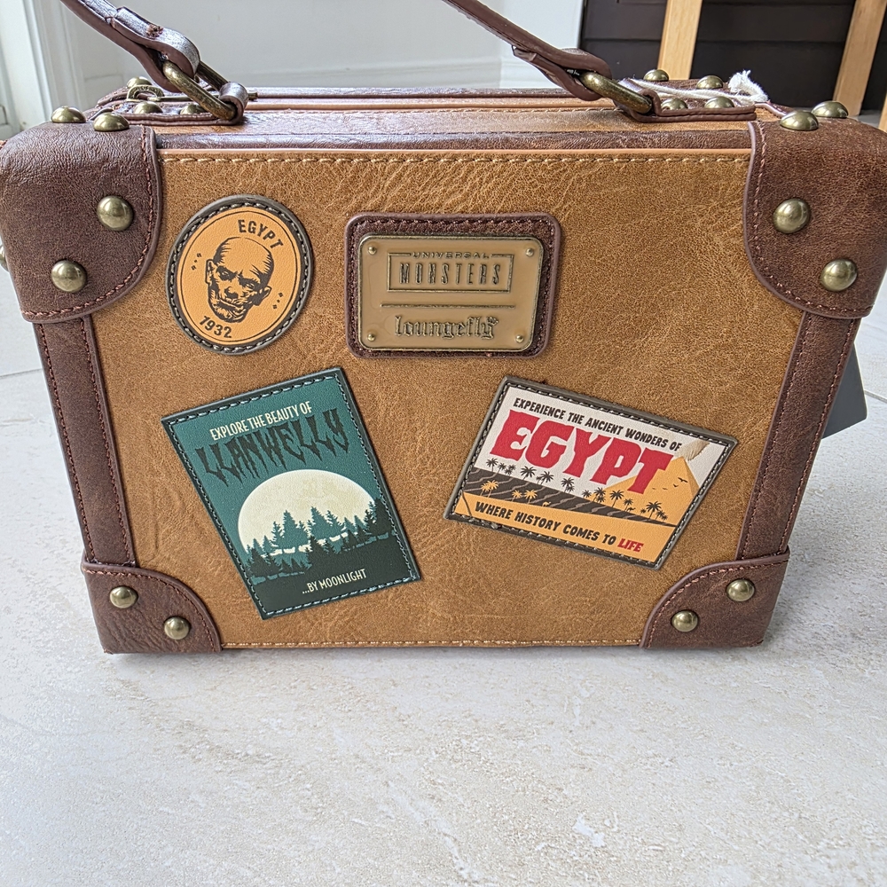 Loungefly Universal Monsters - Travel Trunk Crossbody BaBrown Leather Travel Bag